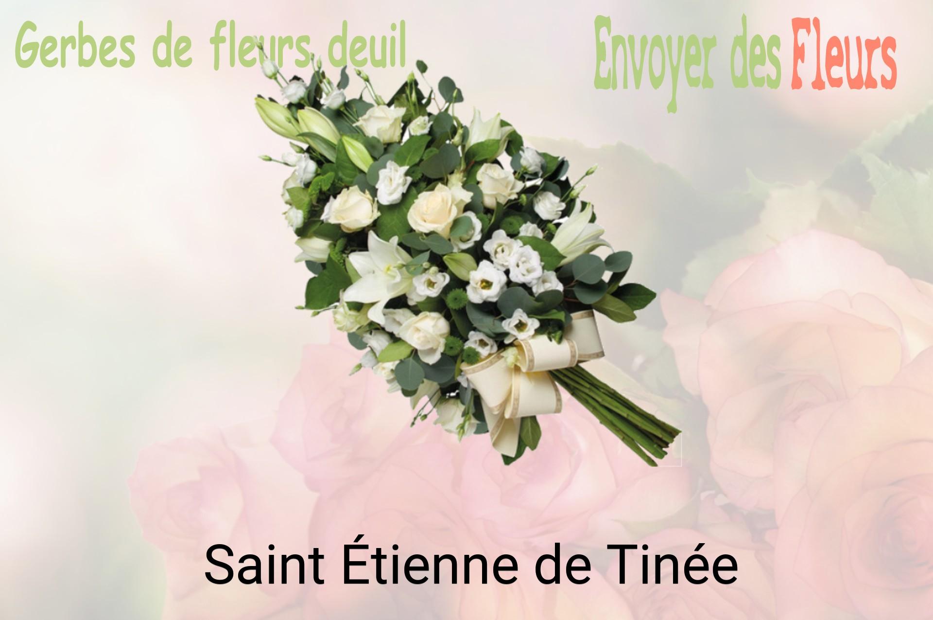 Gerbe de fleurs de deuil livrée à Saint-Étienne-de-Tinée